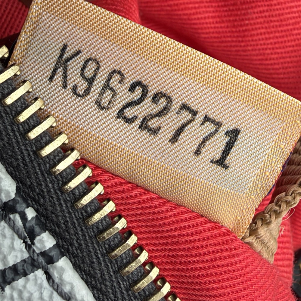 Dooney & Bourke 1975 DB Logo Satchel Gray Black Leather Red Lining Purse - Picture 9 of 10